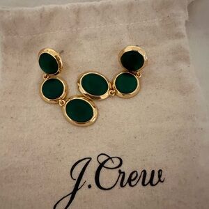 J.CREW Green Drop Earrings